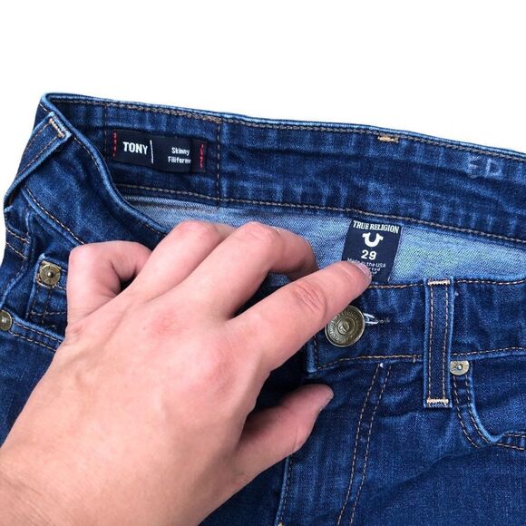 TRUE religion jeans size 29 TONY skinny blue - Picture 10 of 10